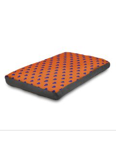 Orange Hearts Dog Bed