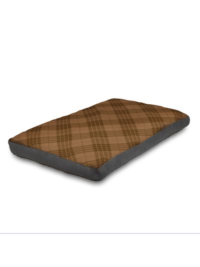 Brown Tartan Dog Bed