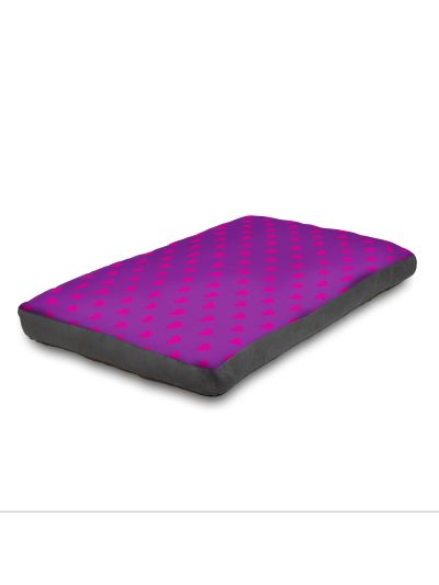 Purple Hearts Dog Bed