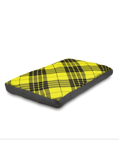 Yellow Tartan Dog Bed